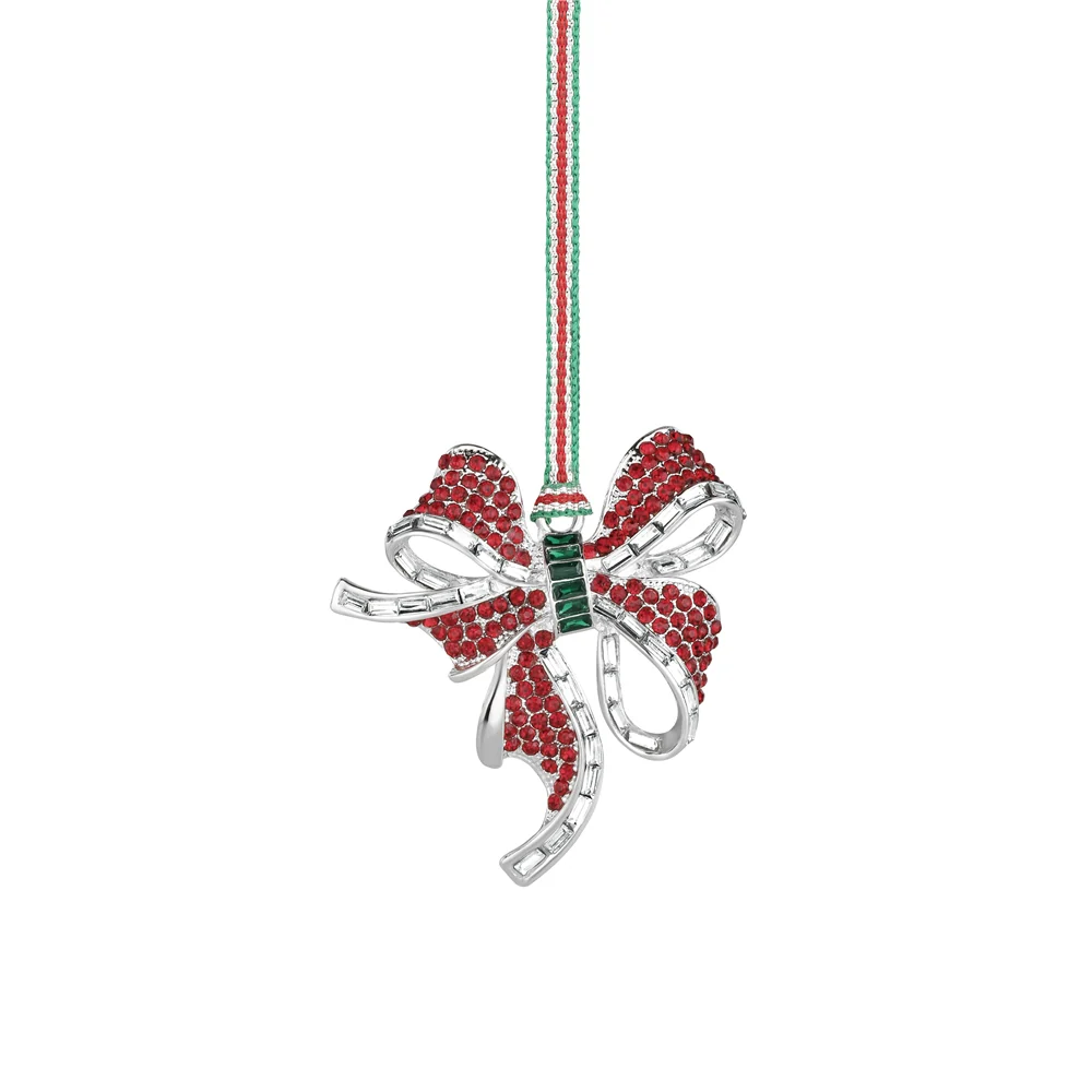 Bow with Red Stones Christmas Tree Decoration - Image 5