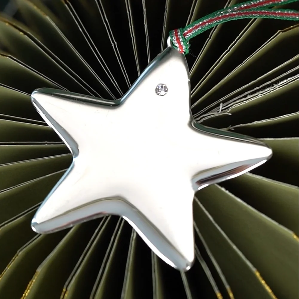 Star with Clear Stones Christmas Tree Decoration - Image 3